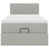 vidaXL Estructura cama otomana colch&oacute;n terciopelo gris claro 90x200cm