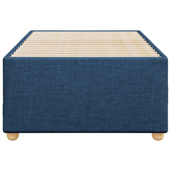 vidaXL Estructura de cama sin colch&oacute;n tela azul 90x190 cm