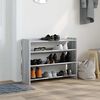 vidaXL Mueble zapatero madera contrachapada gris sonoma 80x25x62 cm