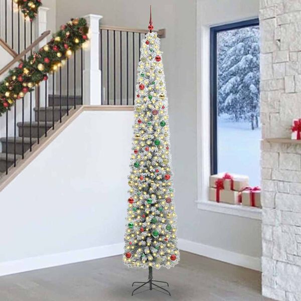 vidaXL &Aacute;rbol de Navidad artificial Verde 270 cm PVC, Acero y Pl&aacute;stico