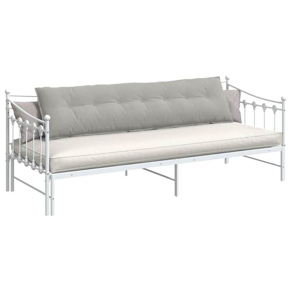 vidaXL Coj&iacute;n de Espalda Gris Claro 200 x 50 cm Tela de microfibra