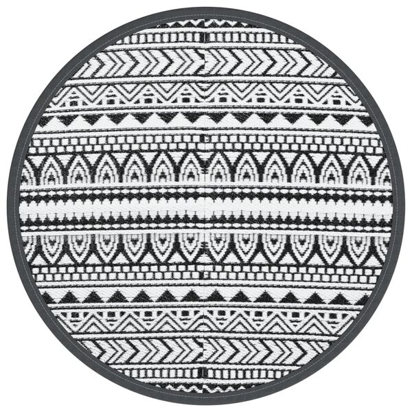 vidaXL Alfombra de exterior ARAKIL negra &Oslash;200 cm PP