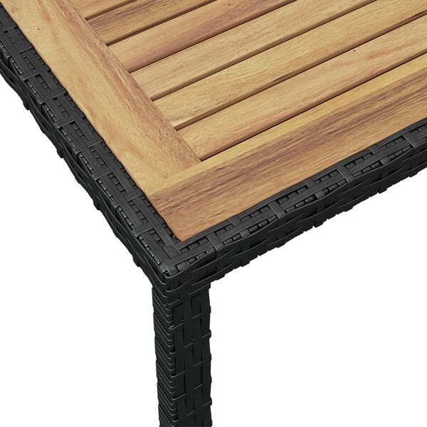 vidaXL Mesa de jard&iacute;n madera maciza acacia negro y marr&oacute;n 123x60x74 cm