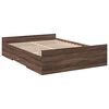 vidaXL Cama con cajones madera de ingeniería marrón roble 135x190 cm