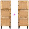 vidaXL Aparador alto Marr&oacute;n 90 x 33 x 75 cm Madera de mango maciza
