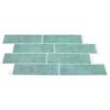 vidaXL Azulejo de metro 10 pcs Verde grisáceo 29.4 x 21.4 cm