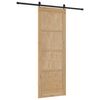 vidaXL Puerta Corredera ORKDAL Natural y negro 83 x 232 cm