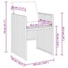 vidaXL Set comedor de jard&iacute;n con cojines 13 pzas rat&aacute;n sint&eacute;tico gris