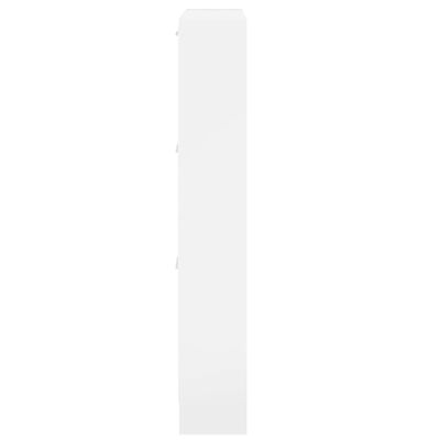 vidaXL Mueble zapatero madera contrachapada blanco brillo 59x17x108 cm