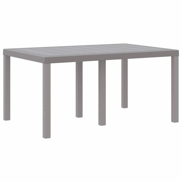 vidaXL Conjunto de Comedor de Jardín 5 pcs Gris Claro Ratan Polt