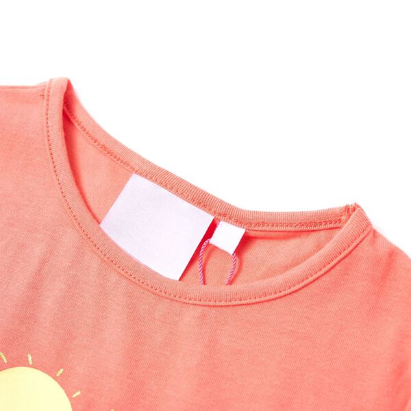 Camiseta infantil color coral 104