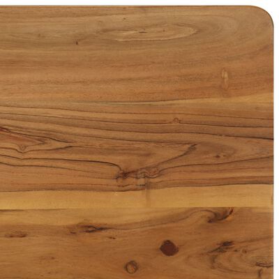 vidaXL Mesa de comedor de madera maciza de acacia y acero 75x75x76 cm