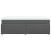vidaXL Cama box spring con colch&oacute;n tela gris oscuro 120x190 cm