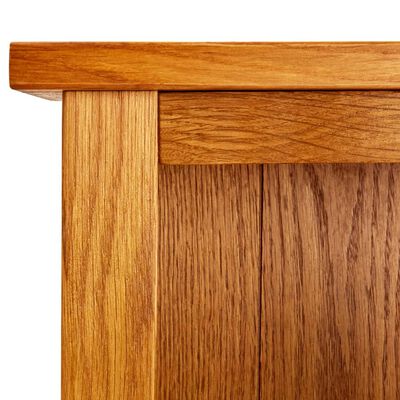 vidaX Estantería de 3 niveles de madera maciza de roble 70x22,5x82 cm