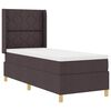 vidaXL Cama tipo Box Spring con colch&oacute;n Marr&oacute;n Oscuro 80 x 200 cm tela