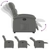 vidaXL Sill&oacute;n reclinable elevable de tela gris oscuro