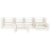 vidaXL Juego de muebles de palets para jard&iacute;n 6 piezas madera blanco