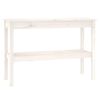 vidaXL Mesa consola de madera maciza de pino blanco 110x40x75 cm