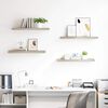 vidaXL Estantes flotantes pared 4 uds color roble MDF 80x23,5x3,8cm