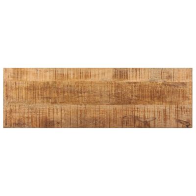 vidaXL Banco de madera maciza de mango sin tratar y acero 110 cm
