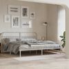 vidaXL Estructura cama sin colch&oacute;n con cabecero metal blanco 193x203cm