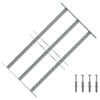 vidaXL Rejas para ventanas 500-650 mm Acero Galvanizado Plateado