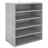 vidaXL Mueble zapatero madera contrachapada gris hormigón 60x35x70 cm