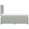 vidaXL Cama box spring con colch&oacute;n terciopelo gris claro 120x200 cm