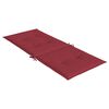 vidaXL Cojín silla de jardín respaldo alto 2 uds tela rojo 120x50x3 cm