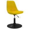 vidaXL Silla de comedor giratoria 6 uds terciopelo amarillo