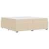vidaXL Estructura de cama con colch&oacute;n Crema 200 x 200 cm tela