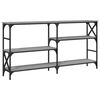 vidaXL Mesa consola madera de ingenier&iacute;a gris Sonoma 150x29x76,5 cm