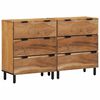 vidaXL Juego de Aparador 2 uds. 120 x 33 x 75 cm