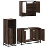 vidaXL Set de muebles ba&ntilde;o 3 pzas madera contrachapada roble marr&oacute;n