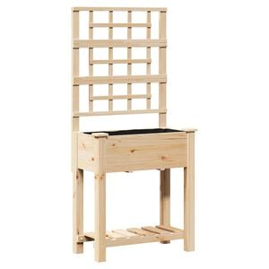 vidaXL Macetero de Jard&iacute;n Beige 71 x 38 x 152 cm Madera de Pino S&oacute;lido