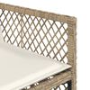vidaXL Set comedor de jard&iacute;n 9 pzas con cojines rat&aacute;n sint&eacute;tico beige