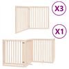 vidaXL Puerta para perros plegable 10 paneles madera de &aacute;lamo 800 cm