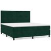 vidaXL Cama box spring con colch&oacute;n terciopelo verde oscuro 180x200 cm