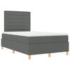 vidaXL Cama tipo Box Spring con colch&oacute;n Gris oscuro 120 x 200 cm tela