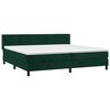vidaXL Cama box spring con colch&oacute;n terciopelo verde oscuro 200x200 cm
