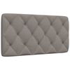 vidaXL Cabecero de cama acolchado tela gris taup&eacute; 100 cm