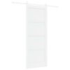 vidaXL Puerta Corredera 83 x 211 cm Madera de ingenier&iacute;a Blanco