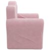 vidaXL Sof&aacute; cama para ni&ntilde;os felpa suave rosa