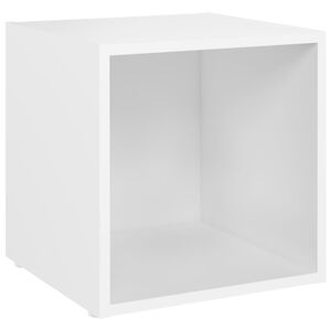 vidaXL Mueble para TV madera contrachapada blanco 37x35x37 cm