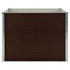 vidaXL Mesa de cultivo de acero galvanizado marrón 100x100x77 cm