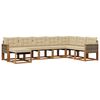 vidaXL Conjunto de sof&aacute;s de exterior 8 uds. Natural y Beige