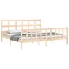 vidaXL Estructura de cama sin colch&oacute;n madera maciza de pino 200x200 cm