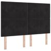 vidaXL Cabecero LED con tiras LED Manual Negro 144 cm Terciopelo