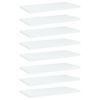 vidaXL Estantes de estanter&iacute;a 8 uds contrachapada blanco 40x20x1,5 cm