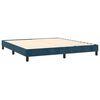 vidaXL Cama box spring colch&oacute;n y LED terciopelo azul oscuro 180x200 cm